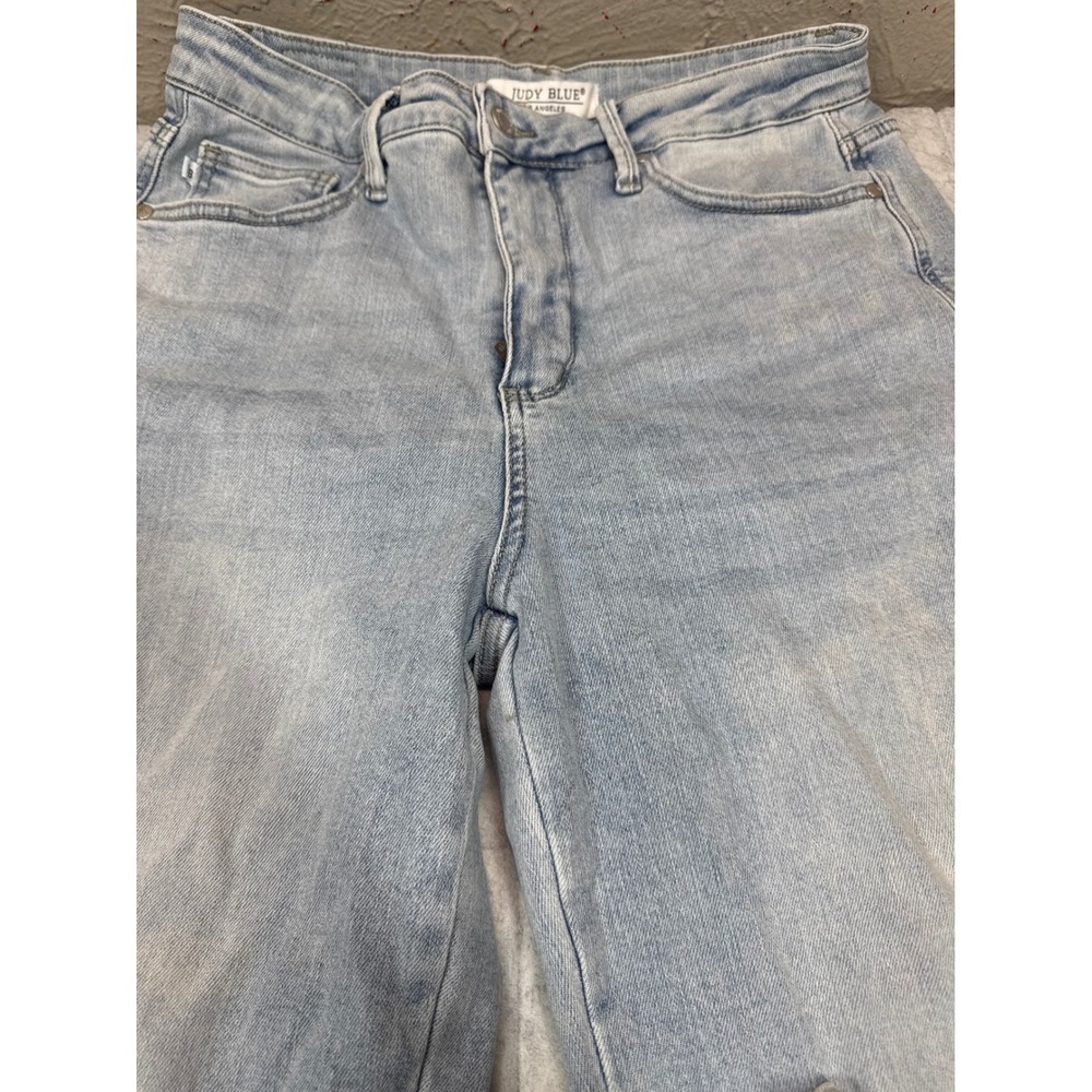 Judy Blue Straight Fit High Rise Light Wash Jeans JB88576 LT-CO Size 11/30